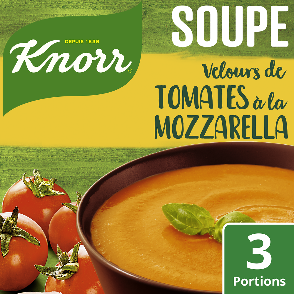 Soupe Velours de Tomates Mozarrella déshydratée KNORR, sachet de 96g,75cl