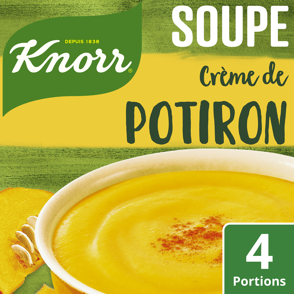 Soupe crème au potiron déshydratée KNORR, paquet de 100g