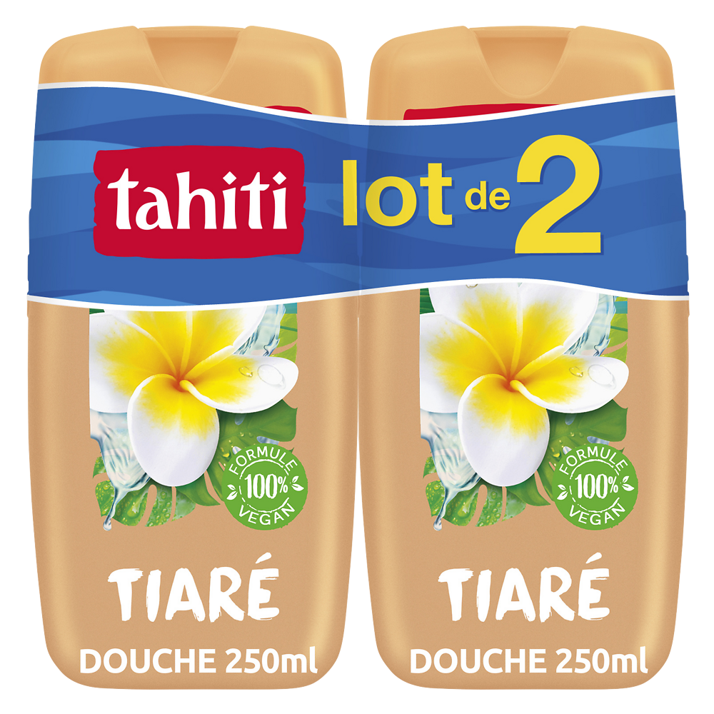 Gel douche origine fleurs de tiaré sensuelle TAHITI 2x250ml