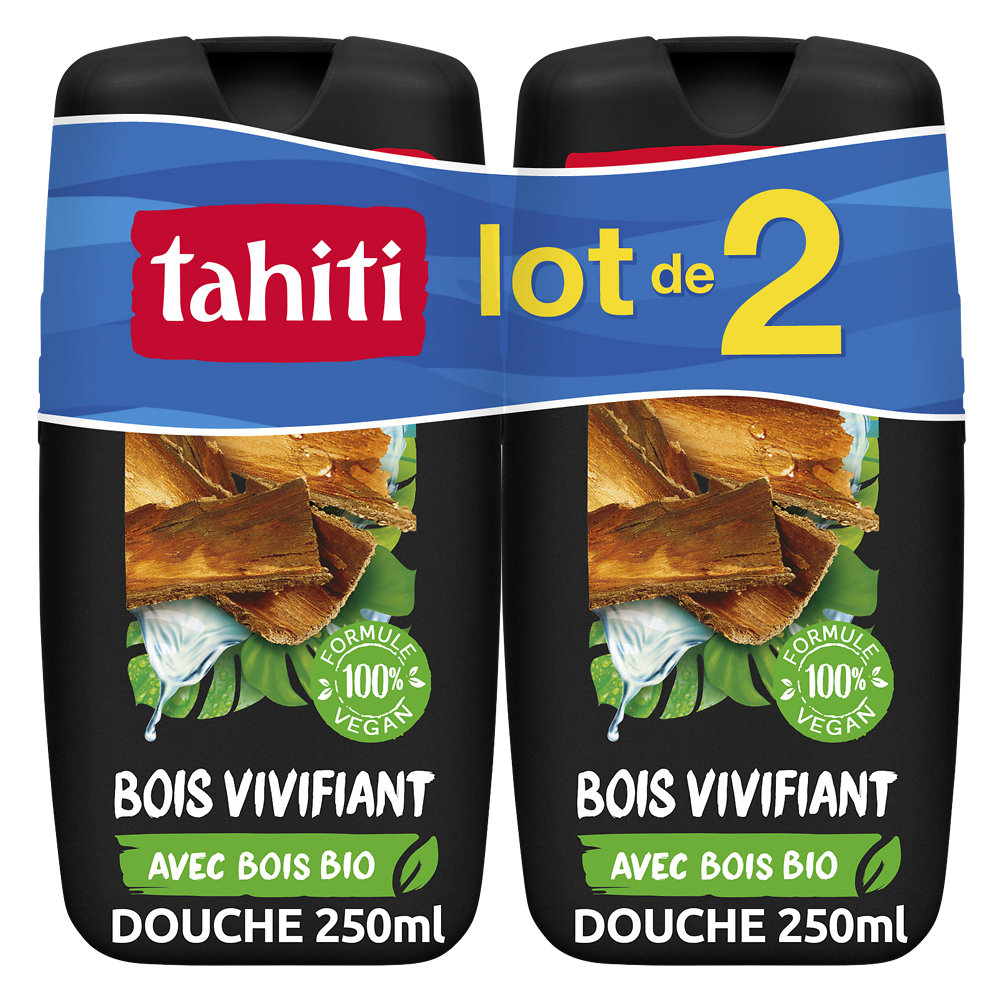 Douche origine Bois des Tropiques rafraîch.TAHITI fl.2x250ml