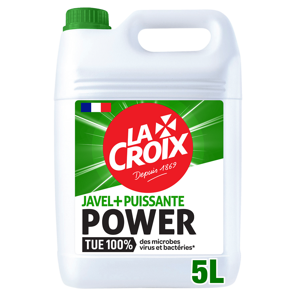 Eau de javel +puissante power LA CROIX, bidon 5L