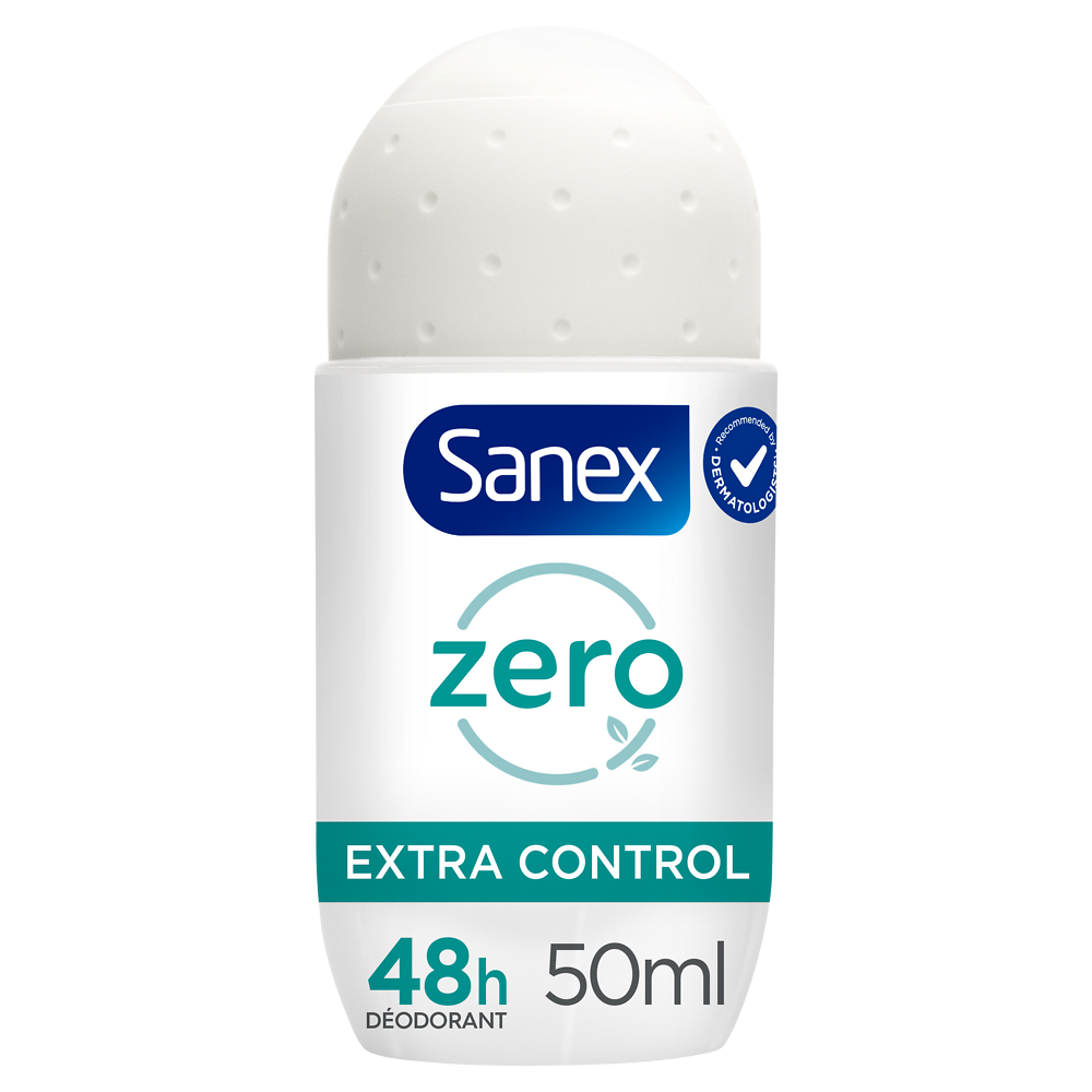 Déodorant extra control 0% 48h SANEX, bille de 50ml