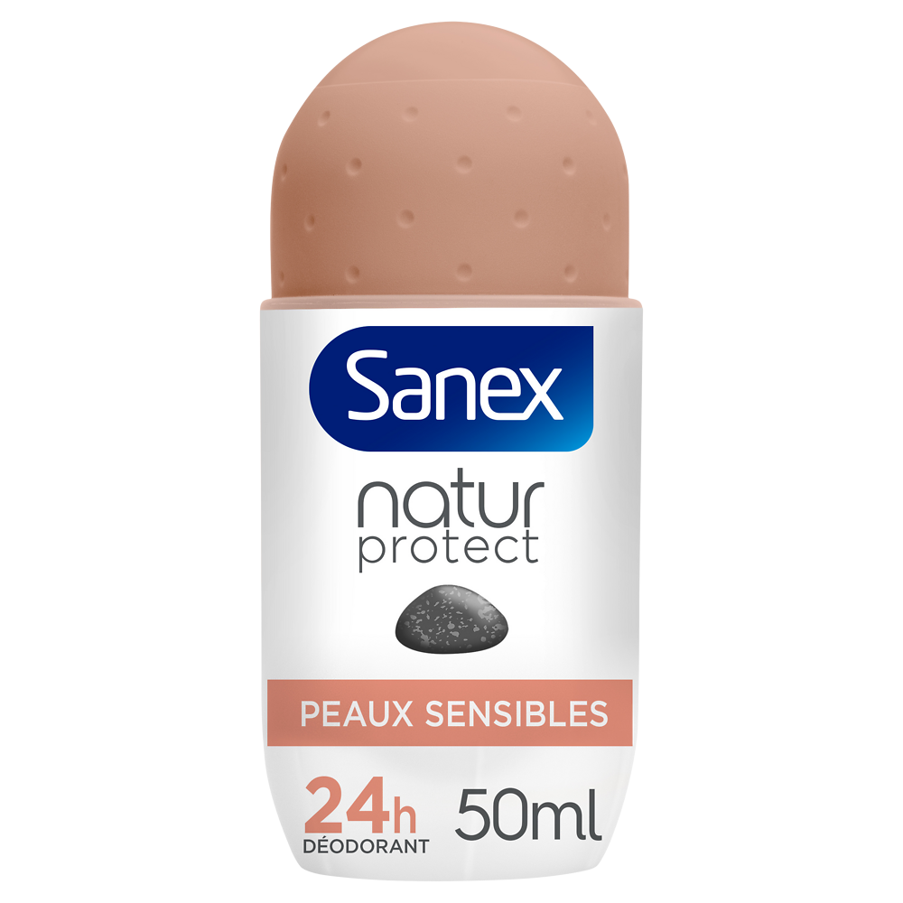 Déodorant pierre d'alun peaux sensibles SANEX bille 50ml