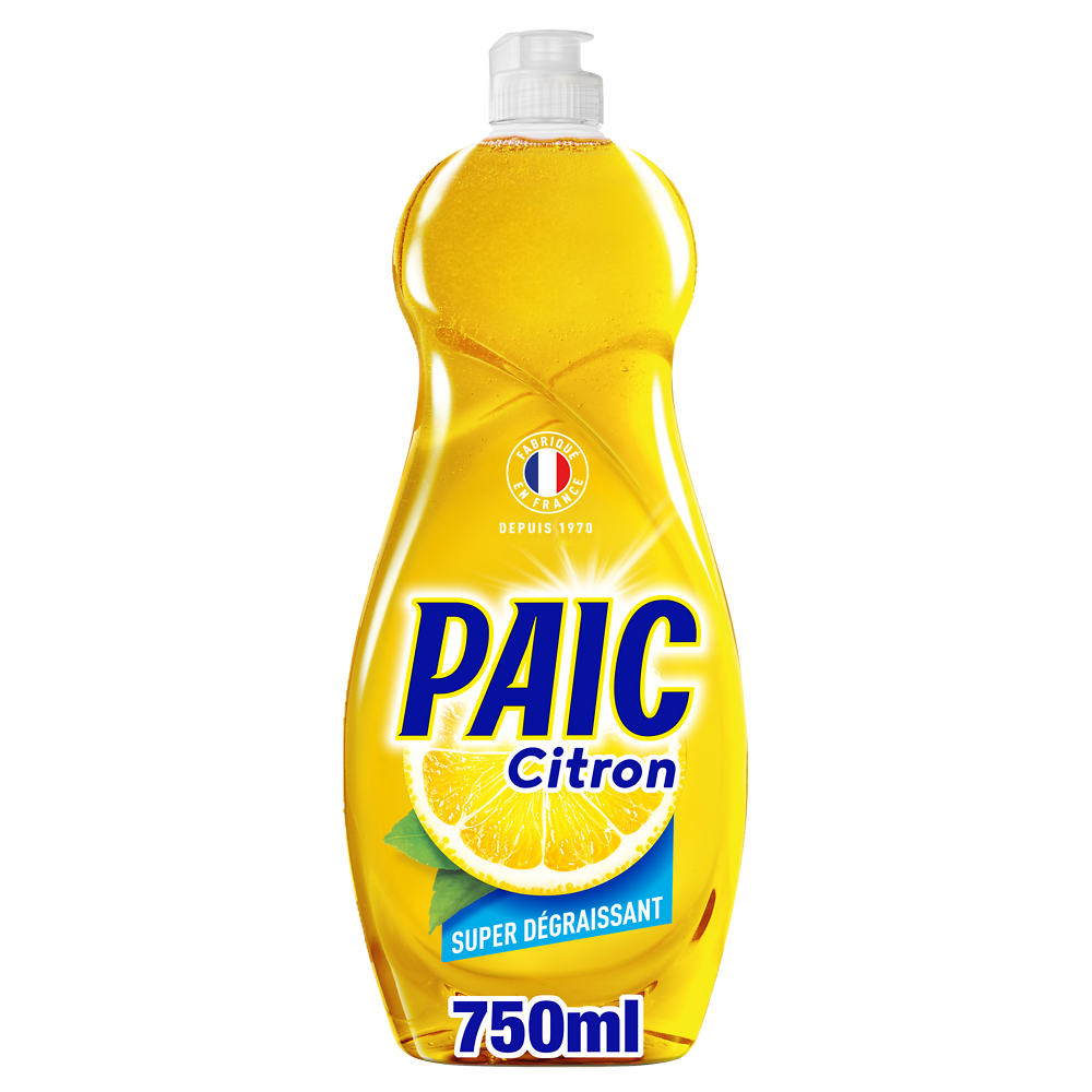 Liquide vaisselle citron PAIC flacon 750ml