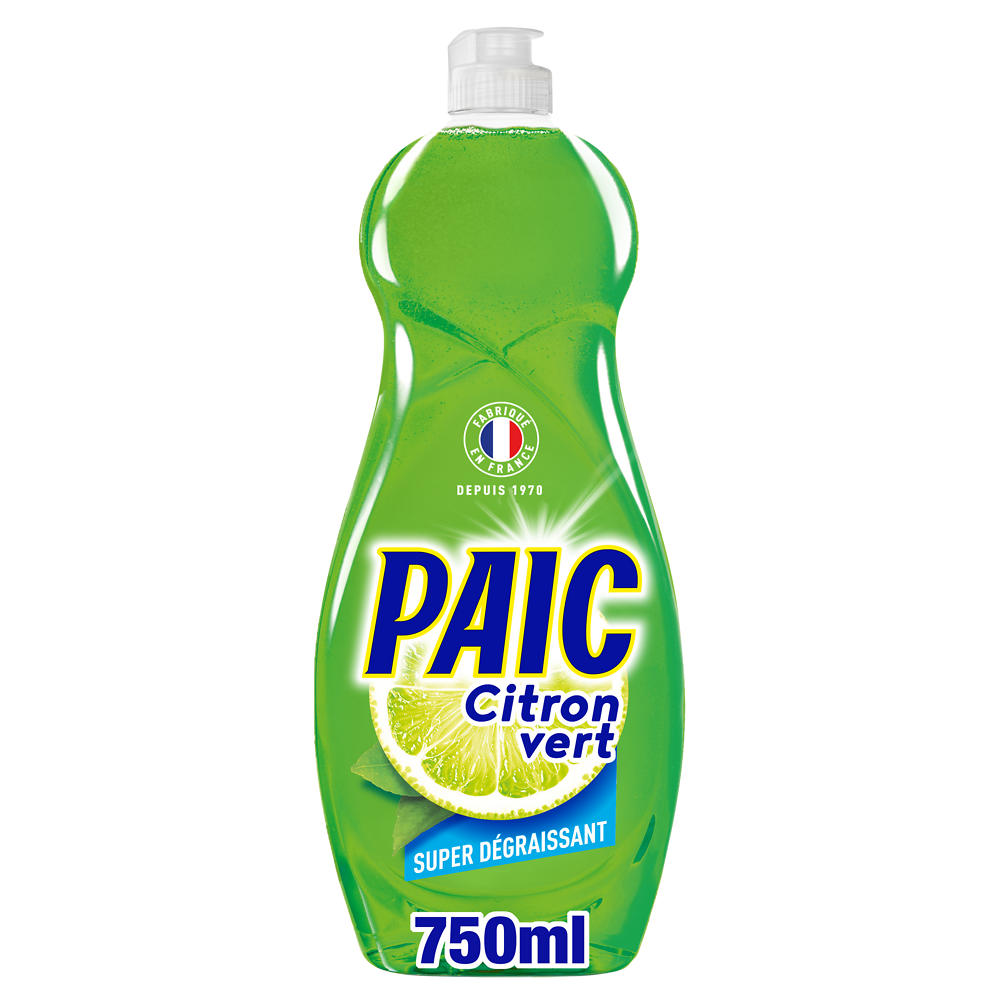 Liquide vaisselle citron vert PAIC flacon 750ml