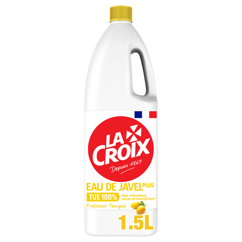 Eau de javel fraîcheur citron LA CROIX plus bidon 1,50L