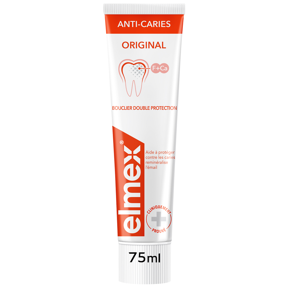 Dentifrice anti-caries original 0 colorant ELMEX 75ml