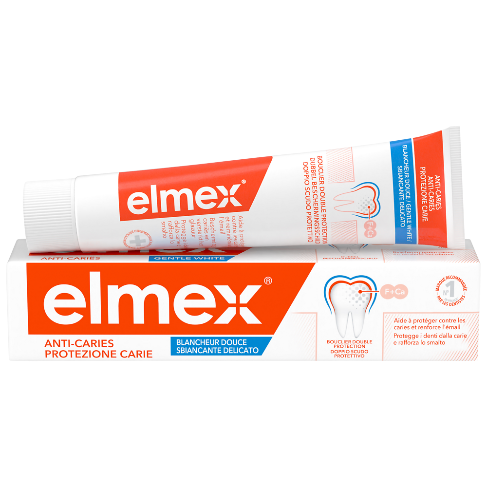 Dentifrice anti-caries blancheur douce 0 colorant ELMEX 75ml