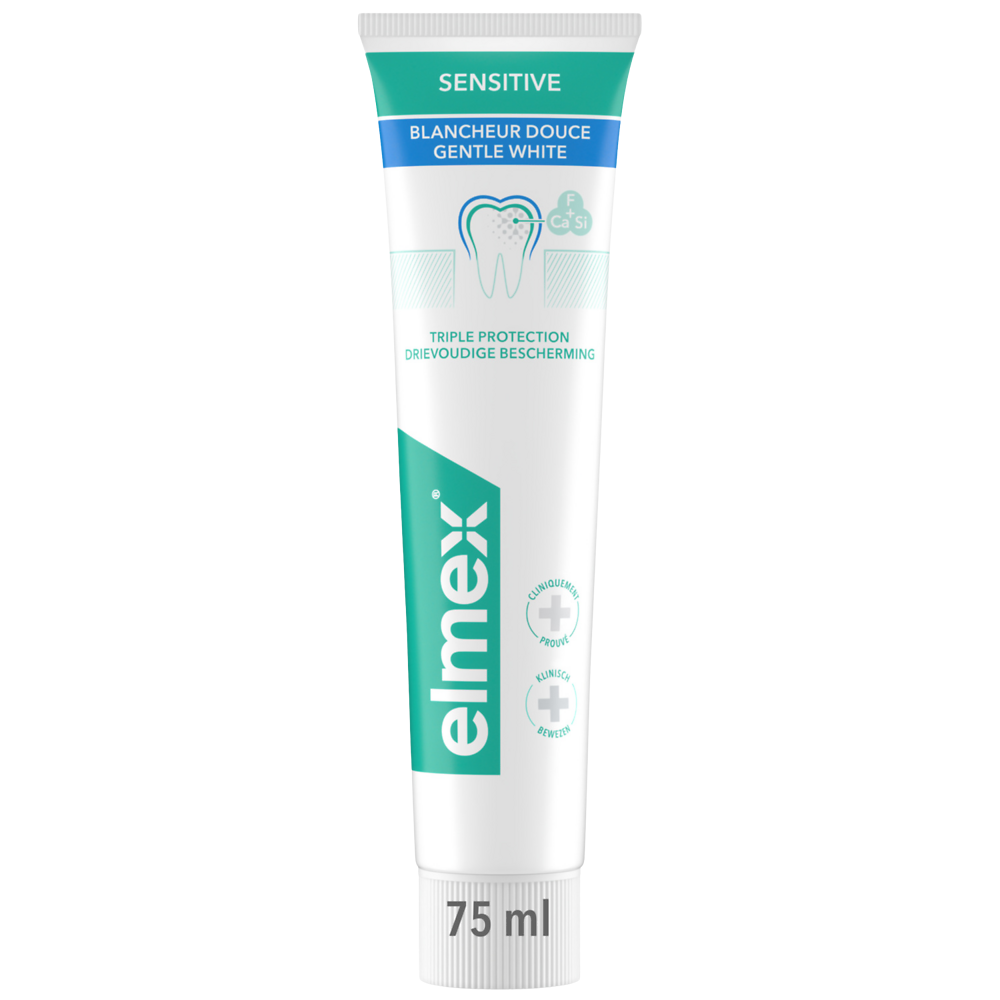 Dentifrice sensitive blancheur douce 0 colorant ELMEX 75ml