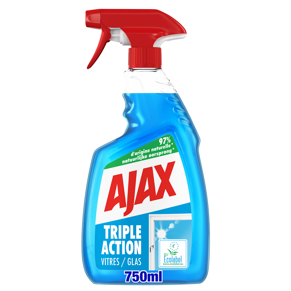 Nettoyant vitres triple action AJAX pistolet 750ml