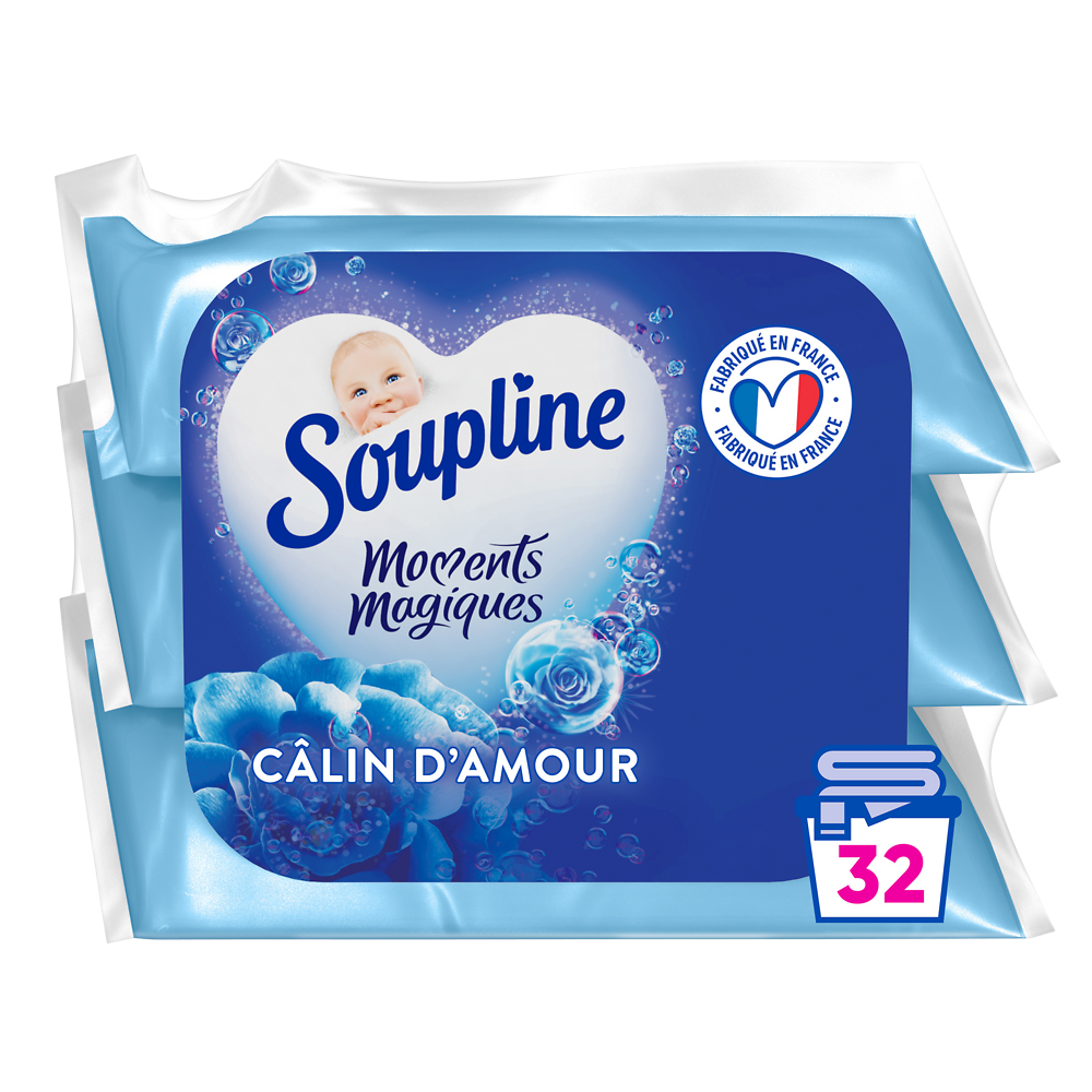 Adoucissant liquide SOUPLINE Moments magiques - 3x200ml