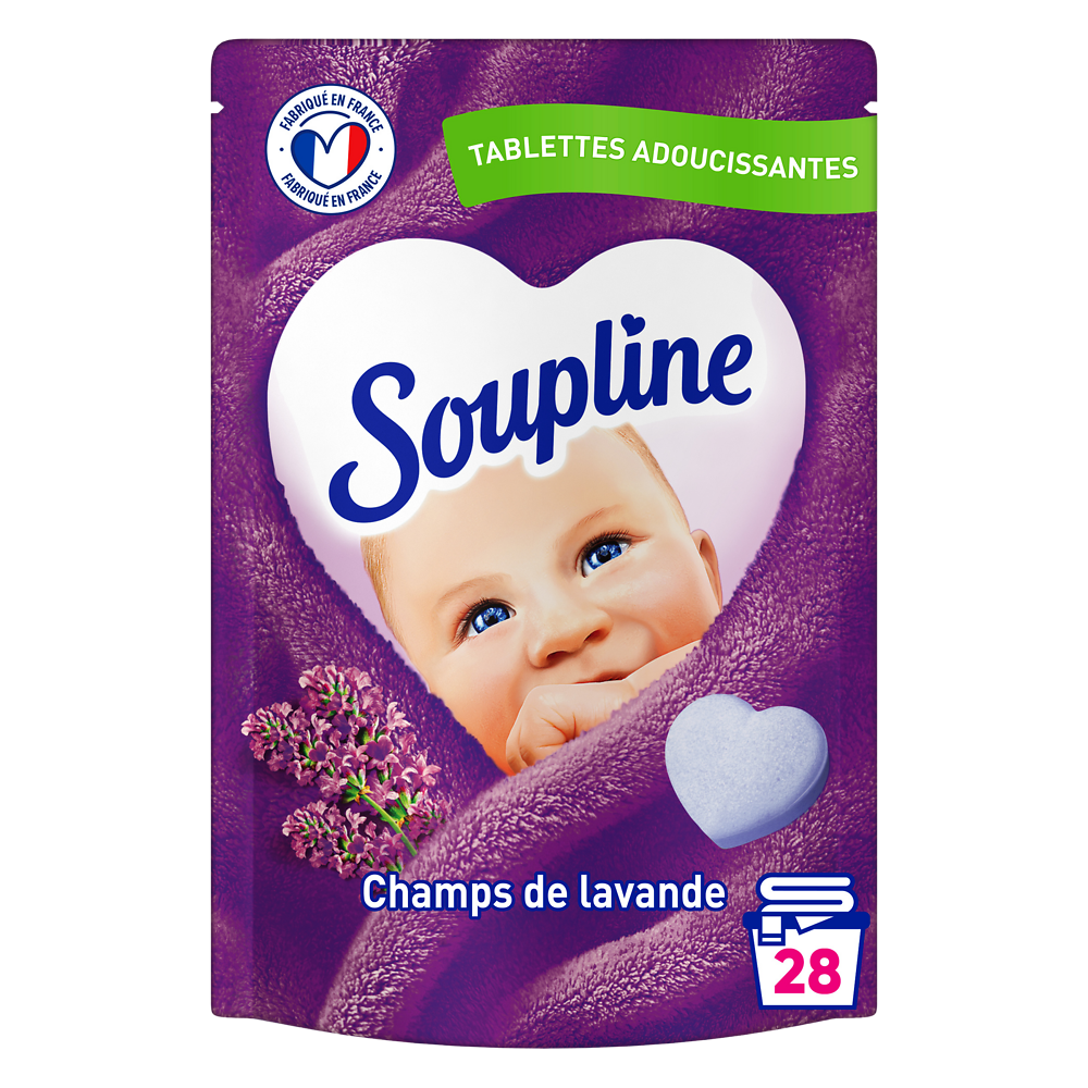 Adoucissant Tablette SOUPLINE champs de lavande -  x28 - 336g