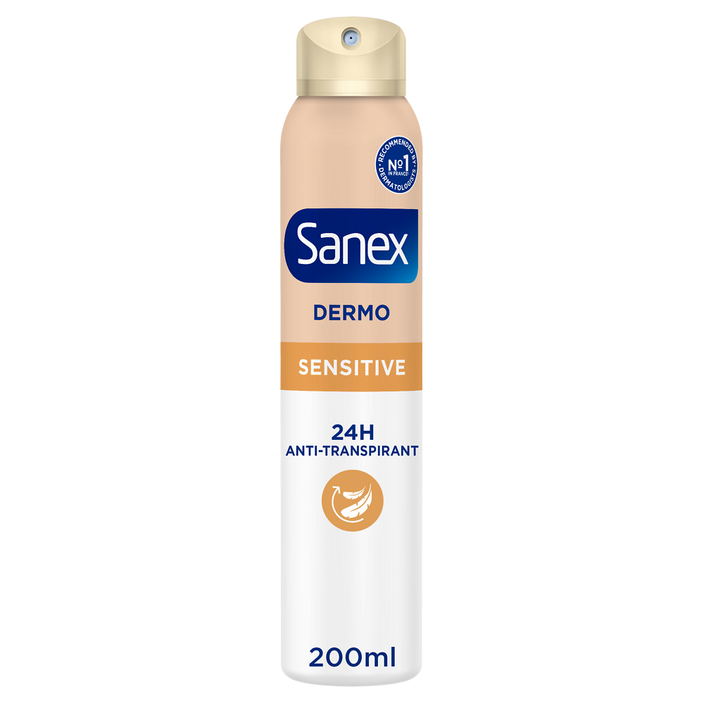 Déodorant dermo sensible en aerosol Antitranspirant SANEX 200ml