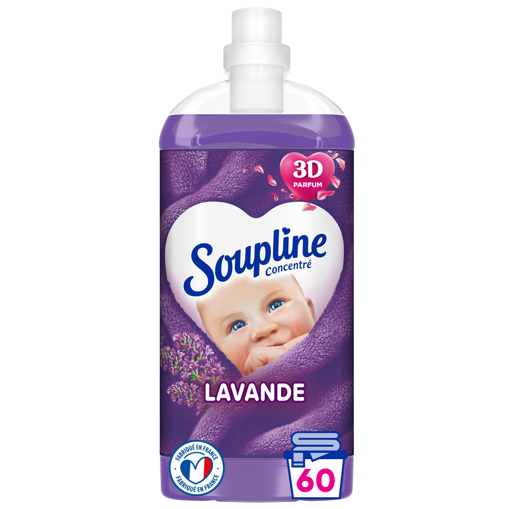 Assouplissant concentré lavande ultra 3d SOUPLINE 1,35l