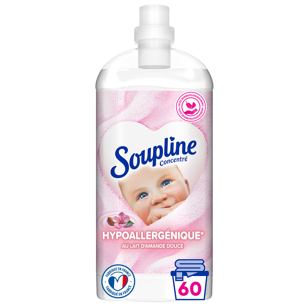 Assouplissant concentré hypoallergénique SOUPLINE 1,35l