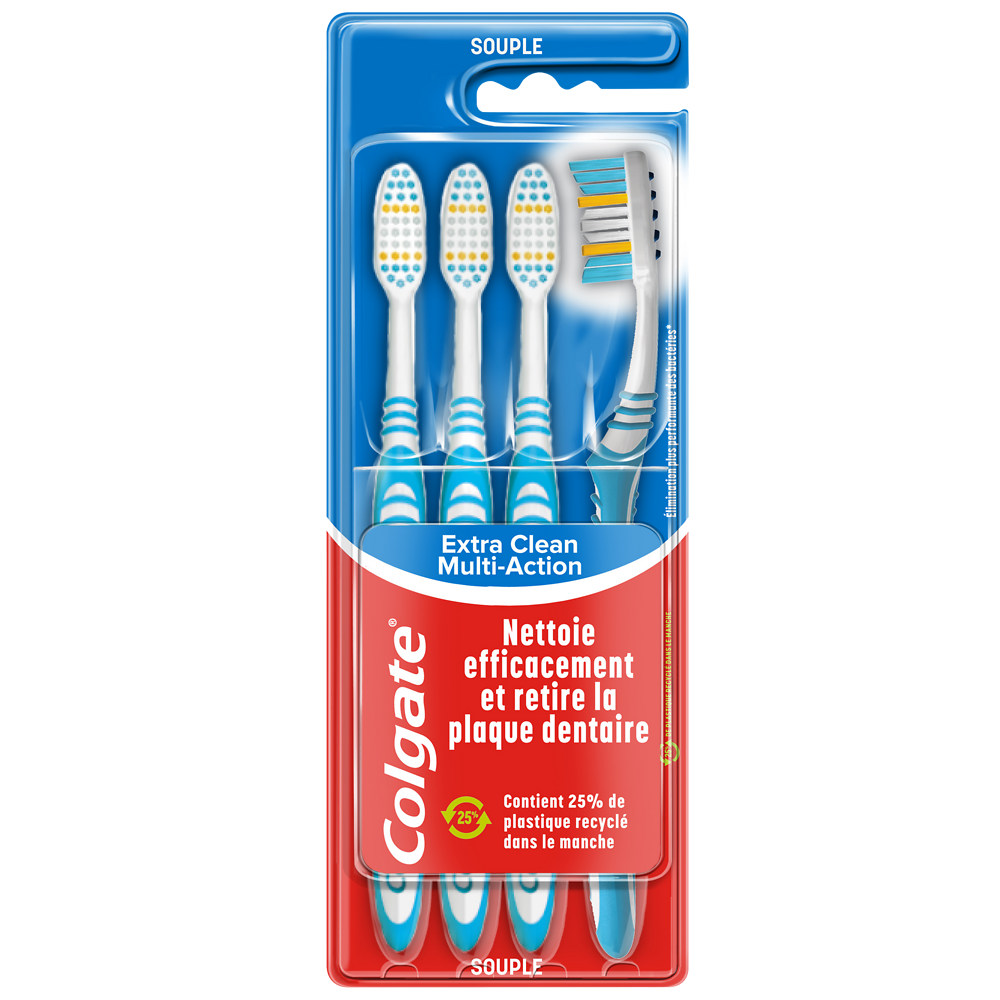 Brosse à dents multiaction souple COLGATE x4