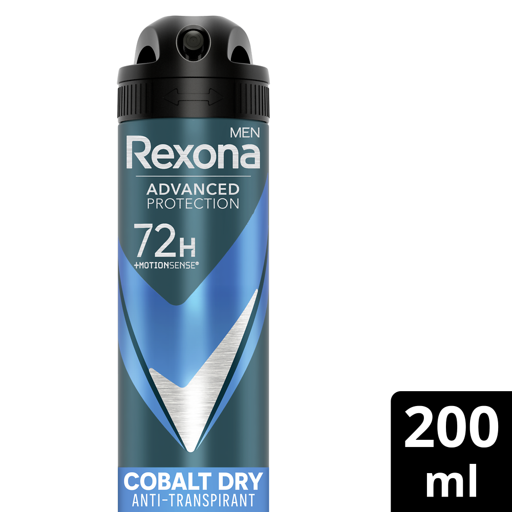 Déodorant Homme anti-transpirant cobalt dry 72h REXONA - Spray 200ml