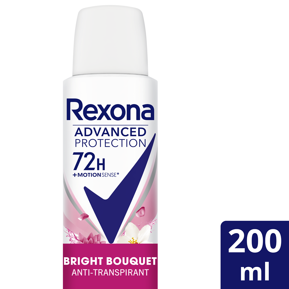 Déodorant femme anti-transpirant bright bouquet 72h REXONA aérosol200ml