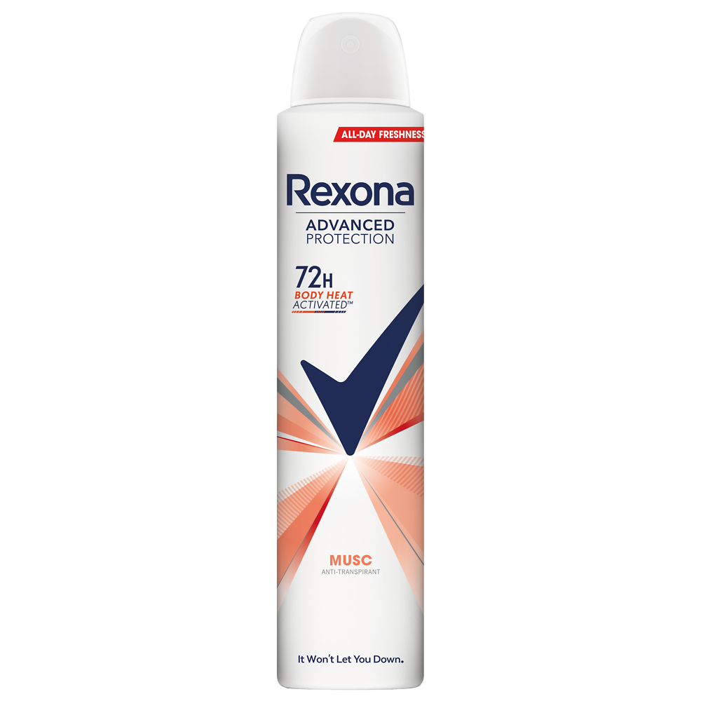 Déodorant femme musc 72h REXONA spray 200ml