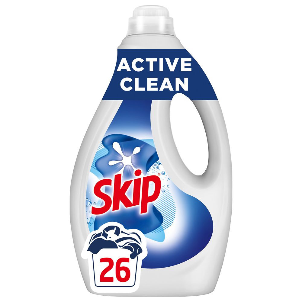 Lessive liquide active clean SKIP, flacon de 1,17 litres, 26 lavages