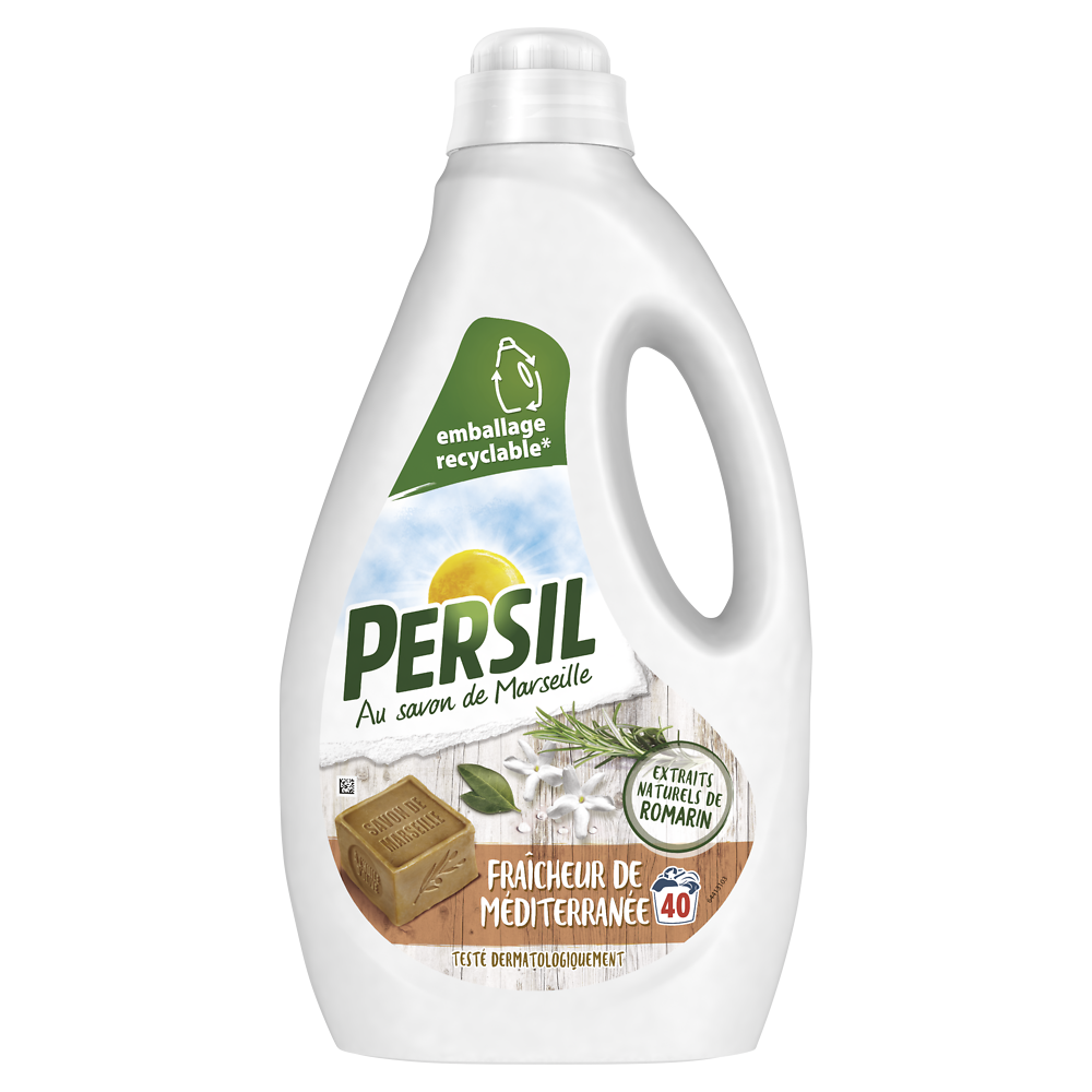 Lessive liquide éclat authentique fraicheur PERSIL 1,8l x40 lavages