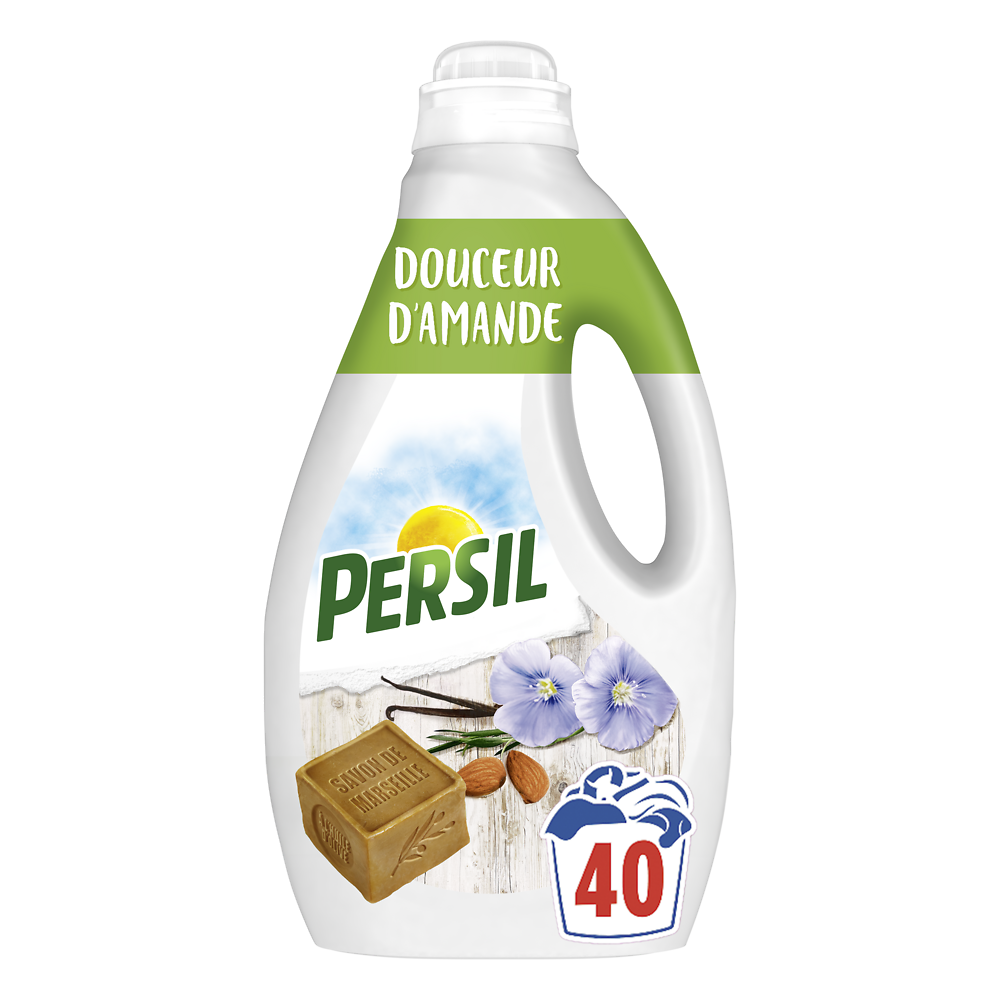 Lessive liquide amande douce PERSIL 1,8l X40 lavages