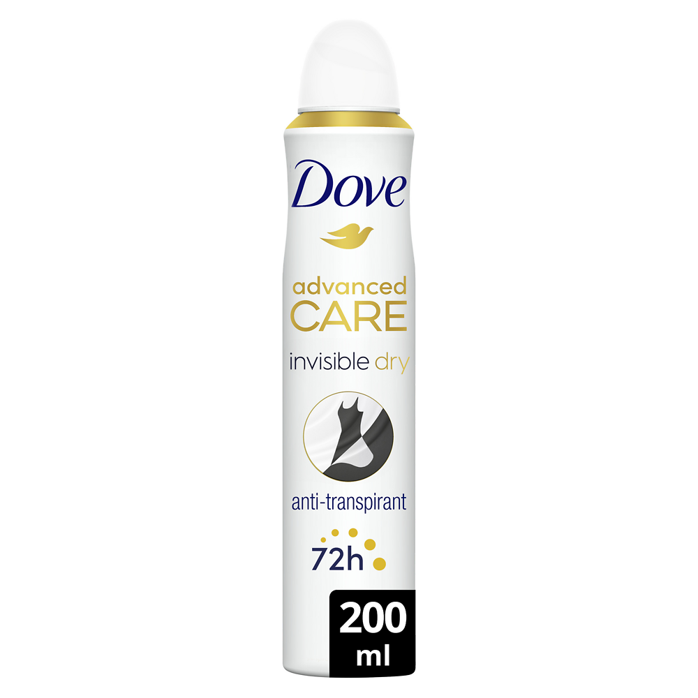 Déodorant anti-transpirant invisible dry DOVE 200ml