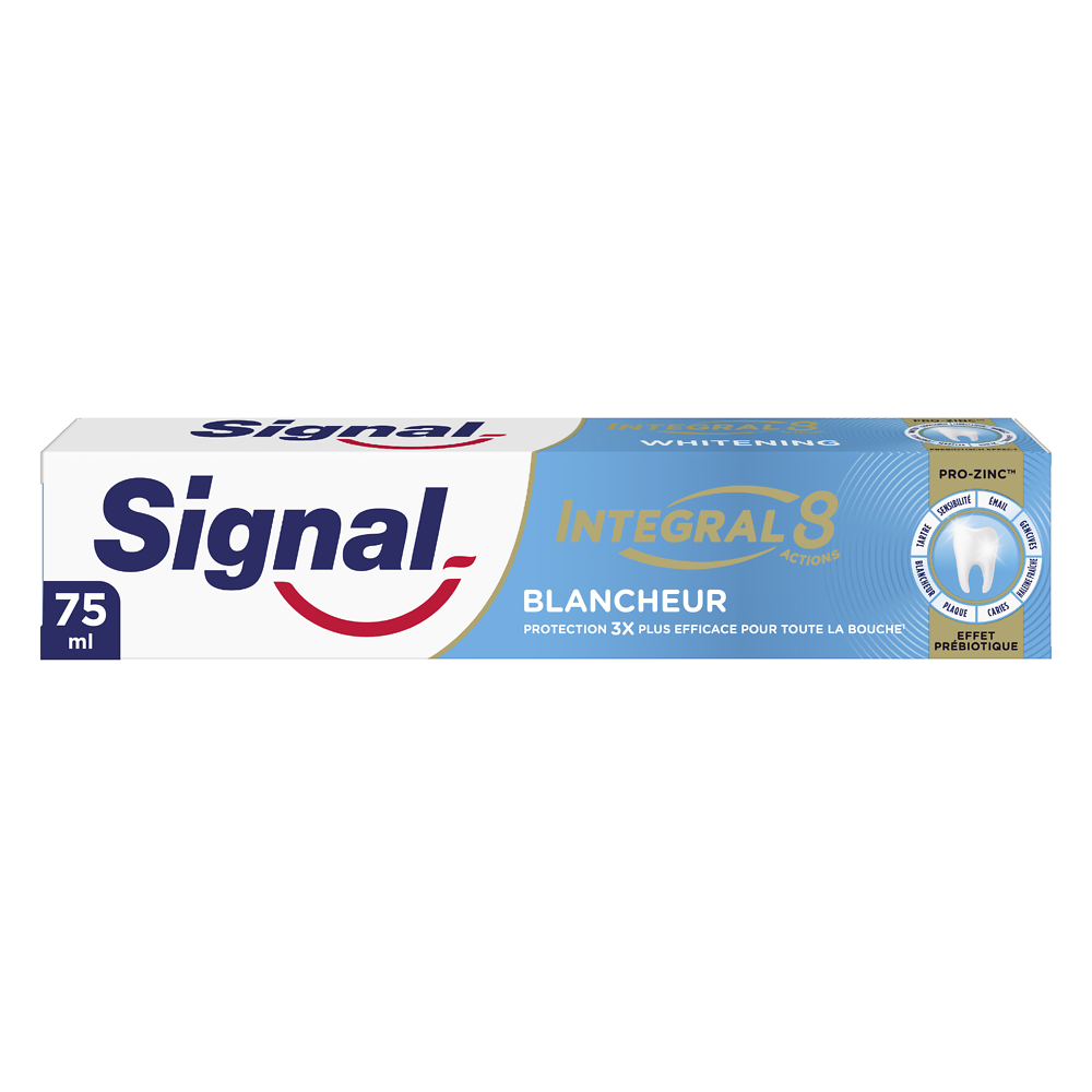 Dentifrice blancheur prébiotique SIGNAL INTEGRAL 8 75ml