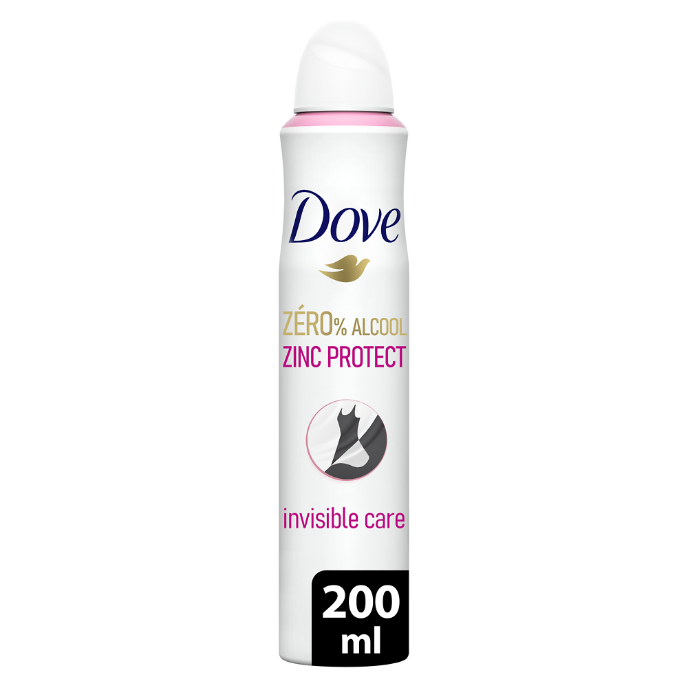 Déodorant Invisible DOVE Zero 200ml