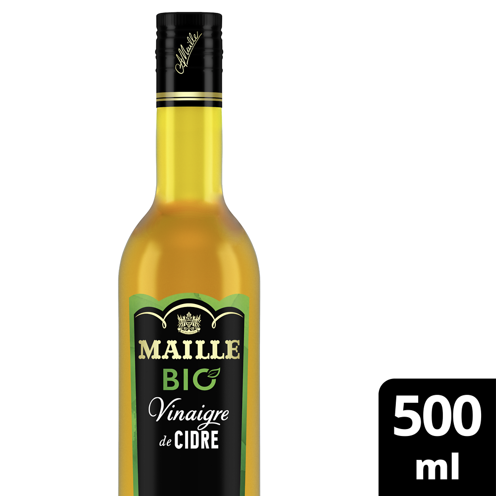 Vinaigre de cidre adouci au jus de pomme concentré bio MAILLE 500 ml