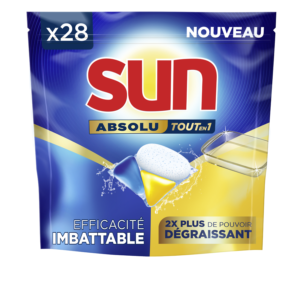 Tablette lave-vaisselle abs.dégraissantes SUN x28 420g