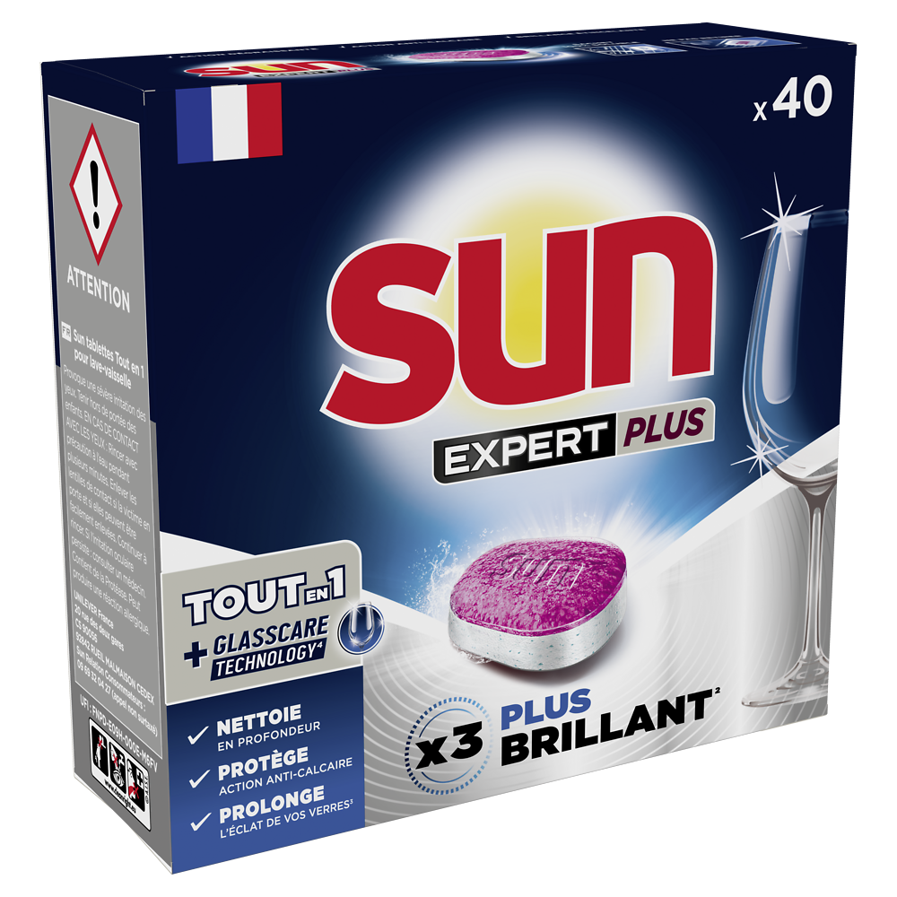 Tablette lave vaiss.tt en 1 expert plus brillance SUN 40lav.