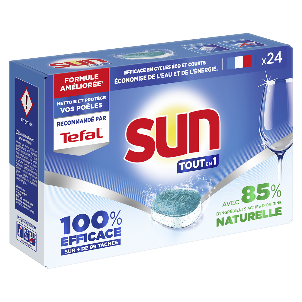 Tabs lave vaisselle tout en 1 regular SUN x24