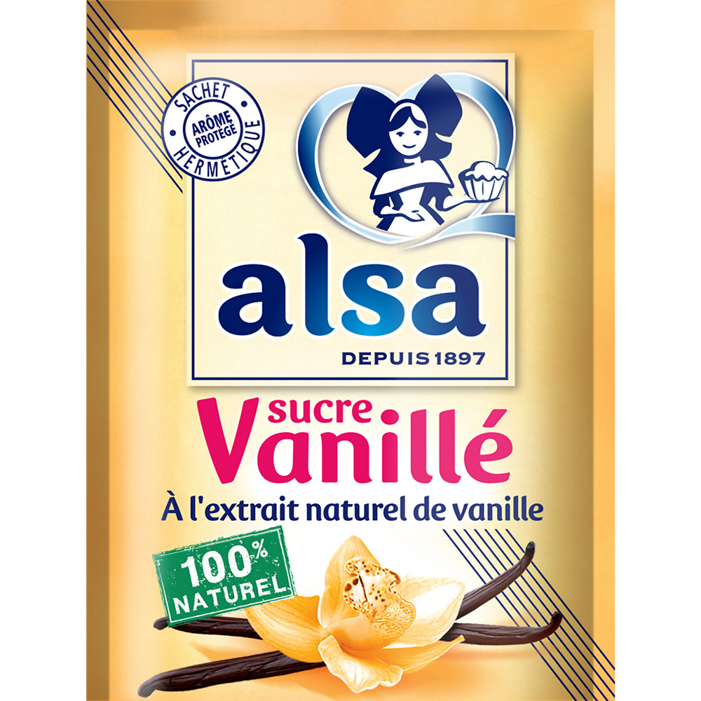 Sucre vanillé ALSA, 12 sachets, 90g