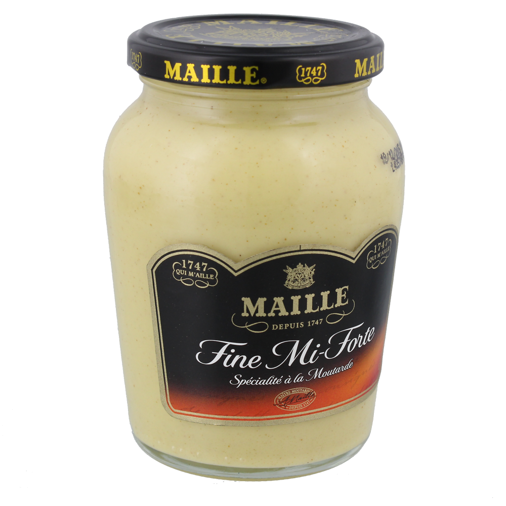 Moutarde mi forte MAILLE, bocal de 355g