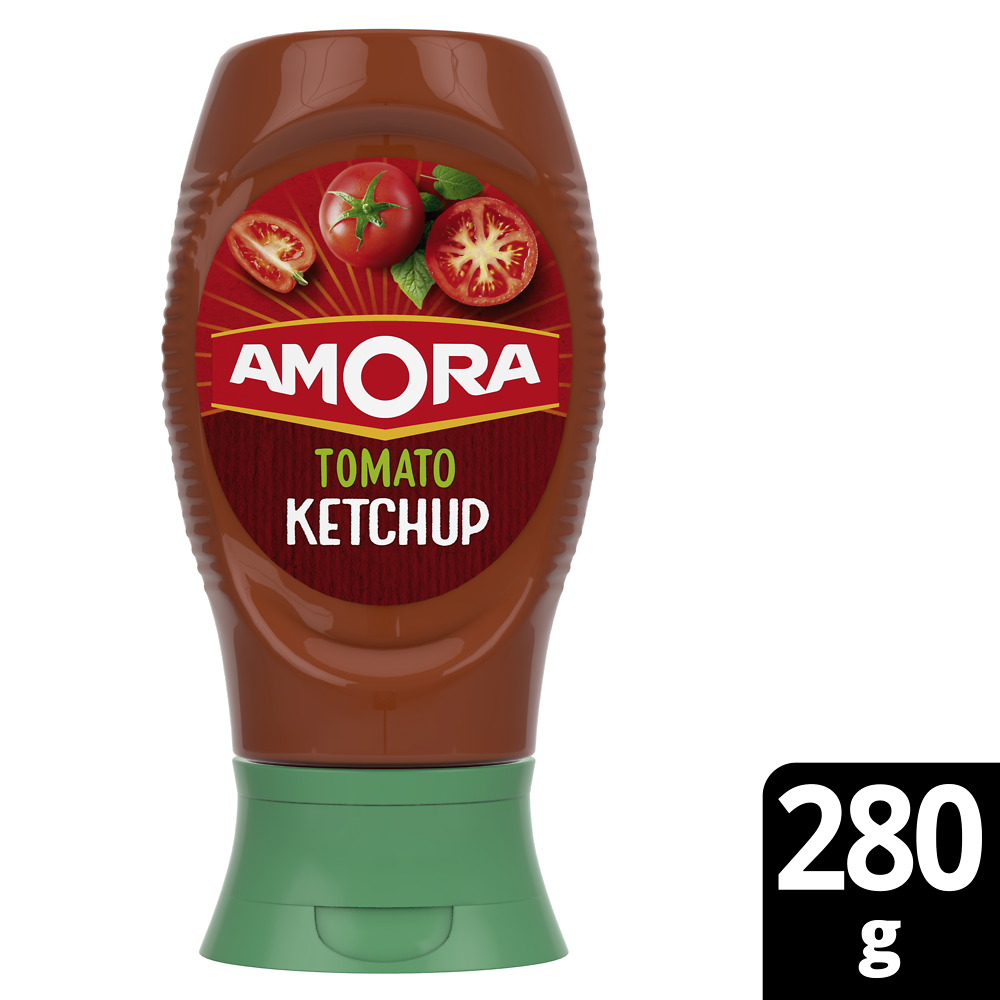 Ketchup nature top down AMORA, flacon souple de 280g