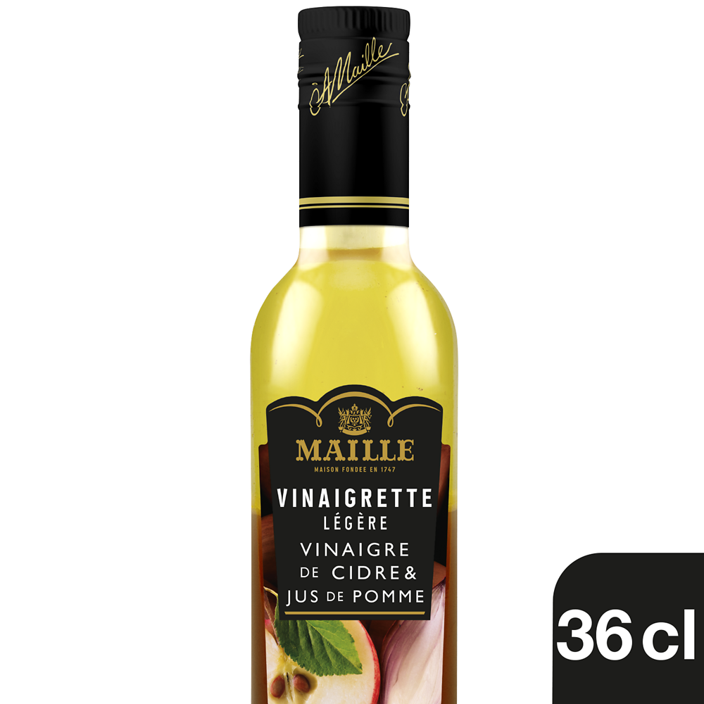 Vinaigrette au cidre et jus de pomme MAILLE, bouteille de 36cl