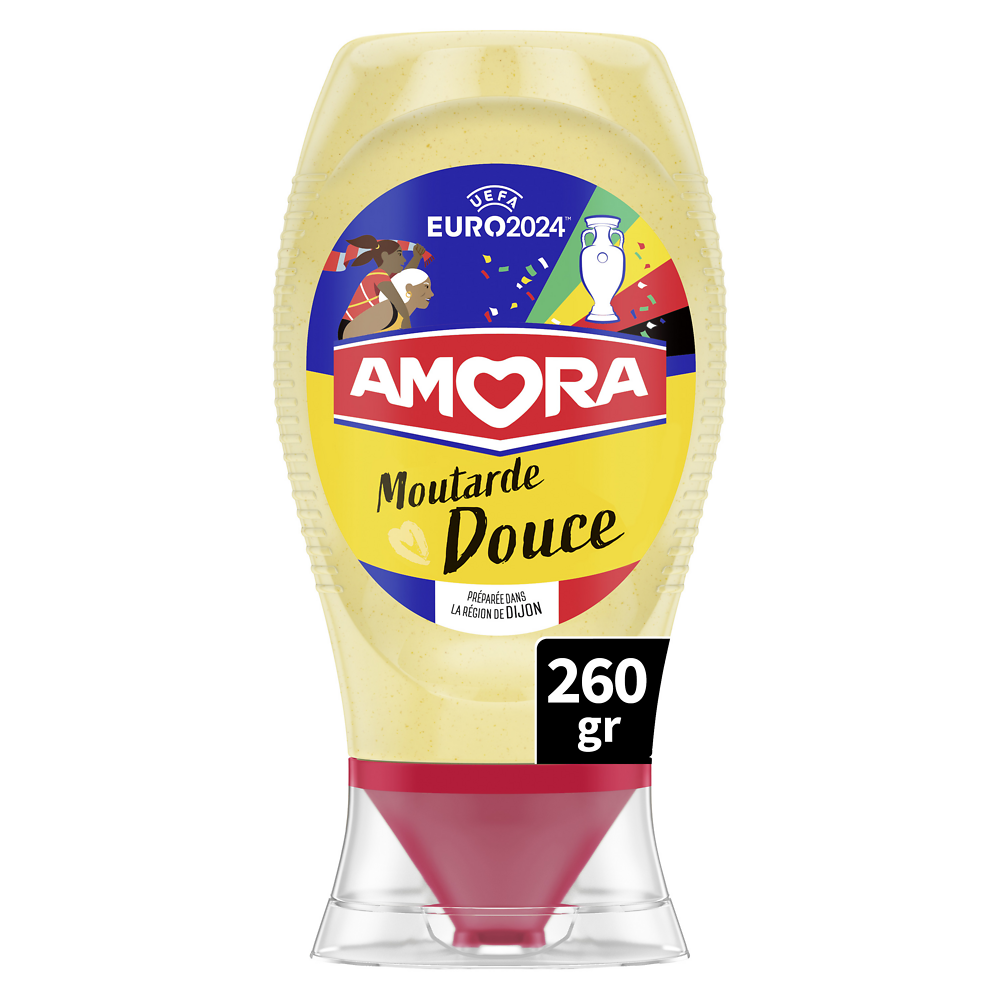 Moutarde douce AMORA, flacon souple de 260g