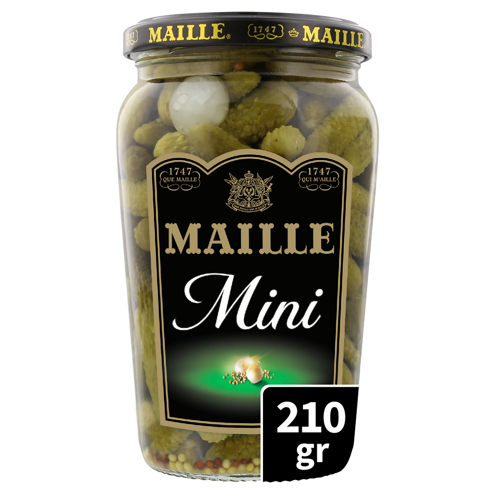 Mini cornichons recette classique MAILLE, 210g