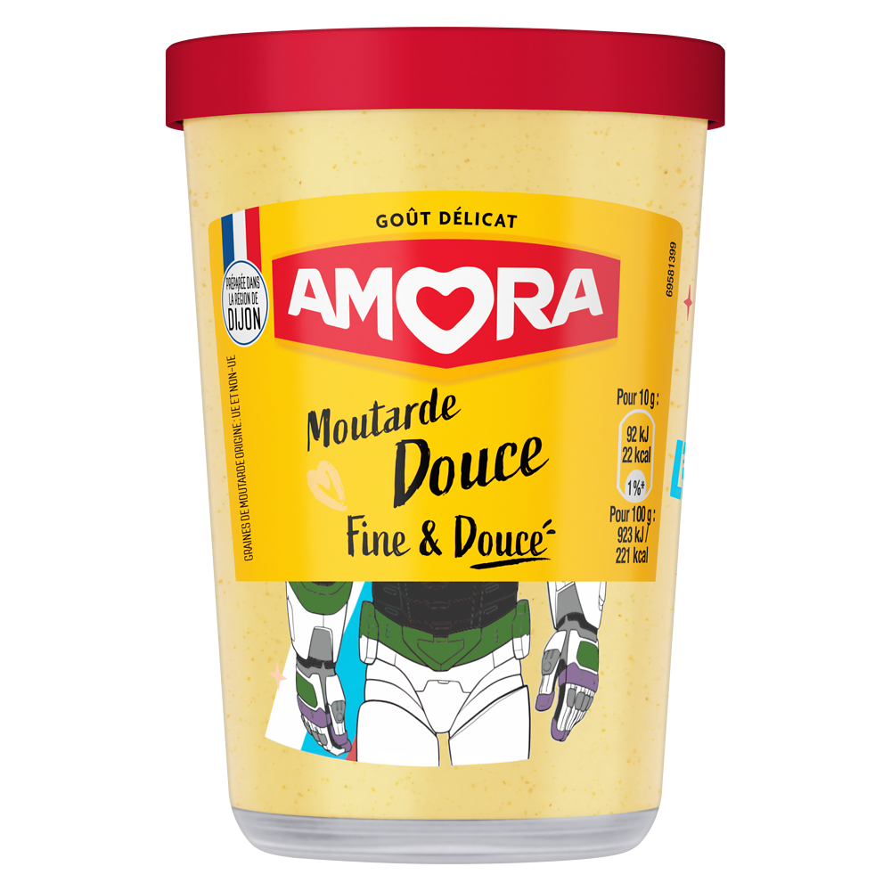 Moutarde douce AMORA, verre de 190g