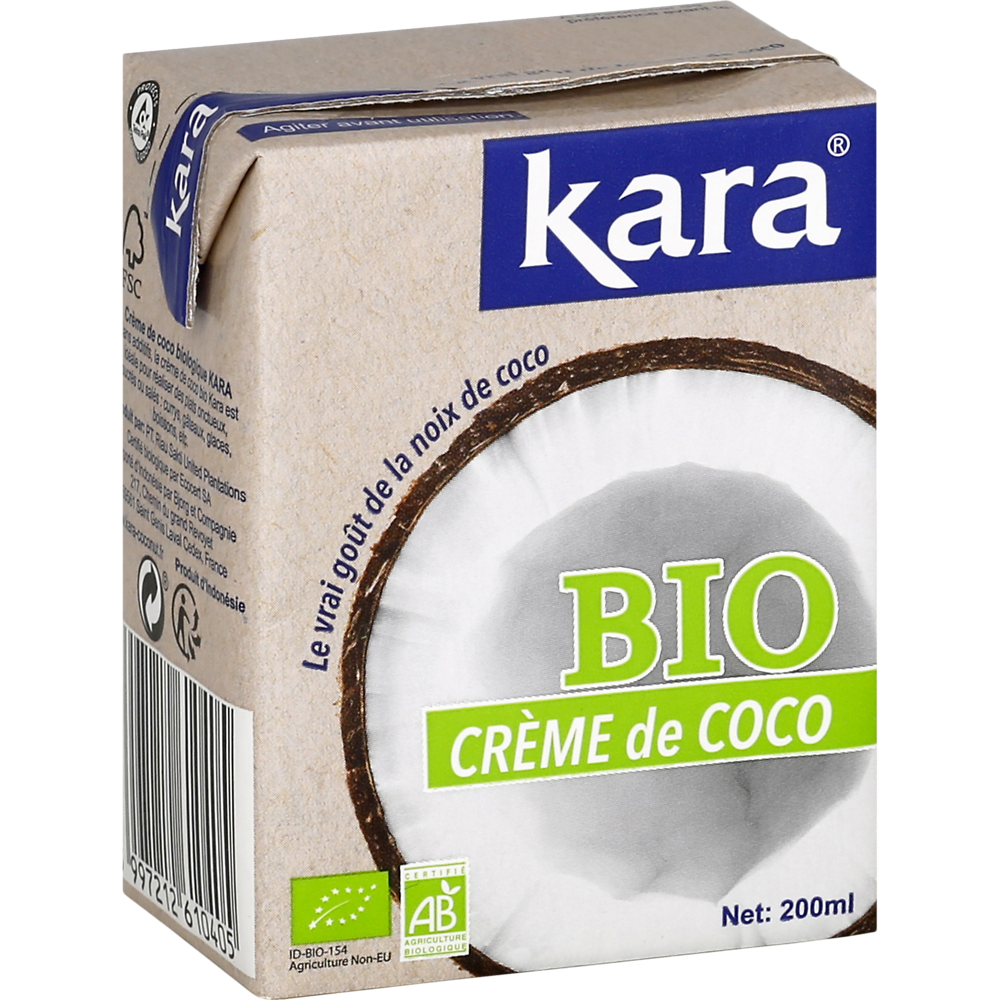 Crême de coco bio KARA 200ml