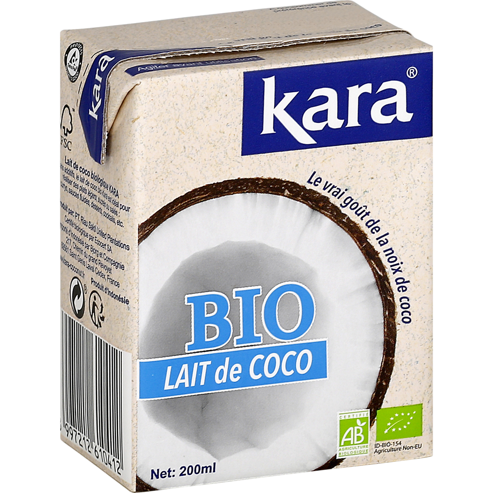 Lait de noix de coco Kara BIO brique 200ml